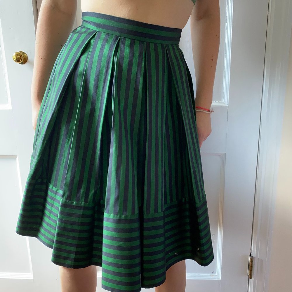 PERRY ELLIS PLEATED MIDI SKIRT